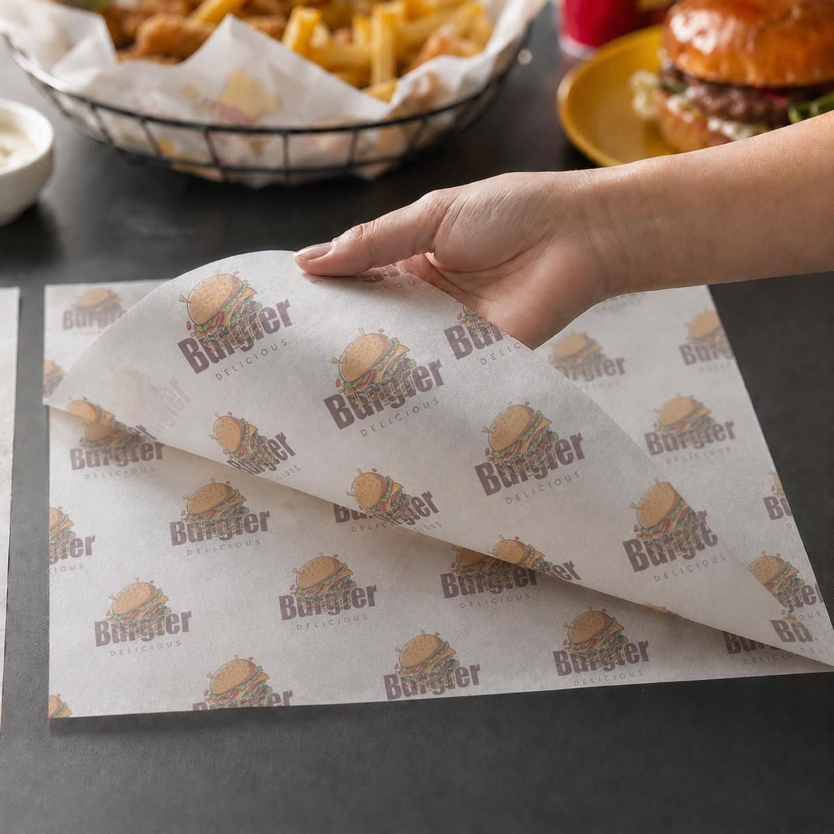 Custom greaseproof paper